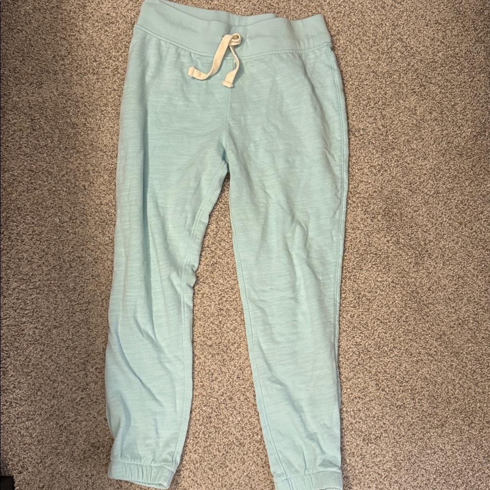 J. Crew Women's Light Mint and Navy Drawstring Joggers - Picture 6 of 7